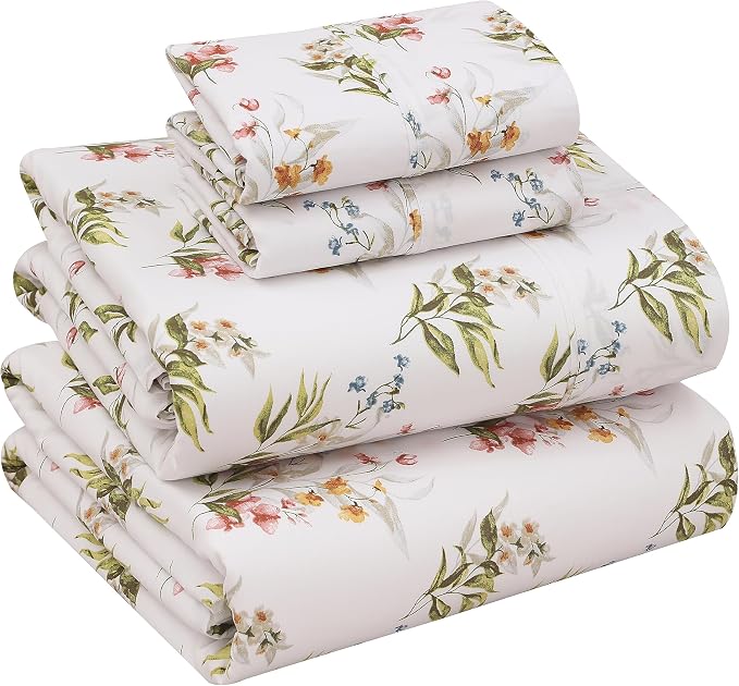 RUVANTI 100% Cotton Sheets – King Size Percale Bedding, Cooling & Breathable by Ruvanti