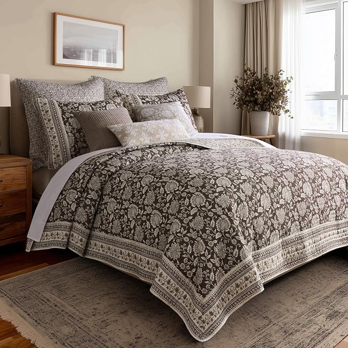 Levtex Home Adare Cocoa Reversible King/Cal King Quilt Set and 2 Pillow Shams - Image 2