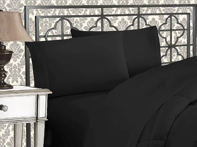 Elegant Comfort Luxurious 1500 Premium Hotel Quality Microfiber Three Line by ELEGANTCOMFORT