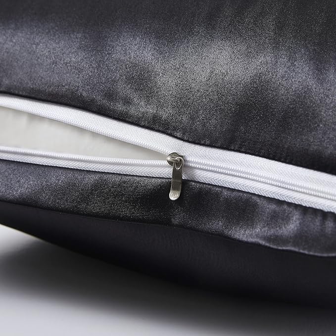 Satin Pillowcases with Zipper （20x30）, Queen Size Pillowcases Set of 2 - Image 5