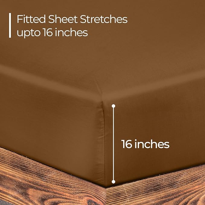 ROYALE LINENS 300 Thread Count 100% Long Staple Combed Cotton Fitted Sheet Twin - Image 2