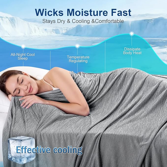 KMUSET Cooling Blanket Throw, Double Sided Summer Cooling Blankets - Image 4