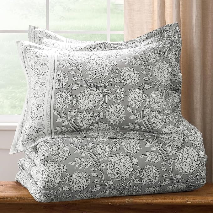 Levtex Home Adare Grey Reversible Twin/Twin XL Comforter Set - Image 4