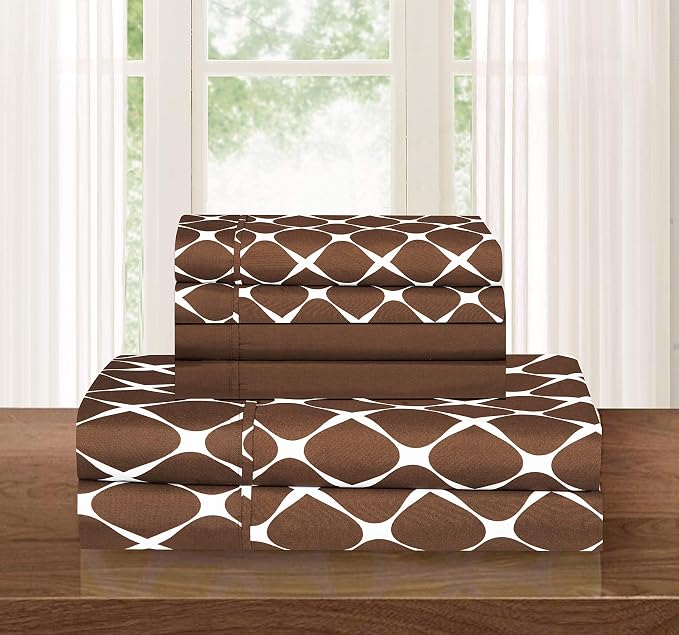 Elegant Comfort Luxury Softest and Coziest 6-Piece Bed Sheet Set, Wrinkle by ELEGANTCOMFORT
