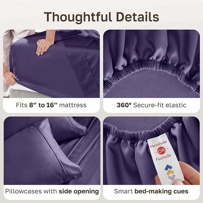 California Design Den Soft Queen Size Cotton Sheet Sets, 400 TC Good - Image 5