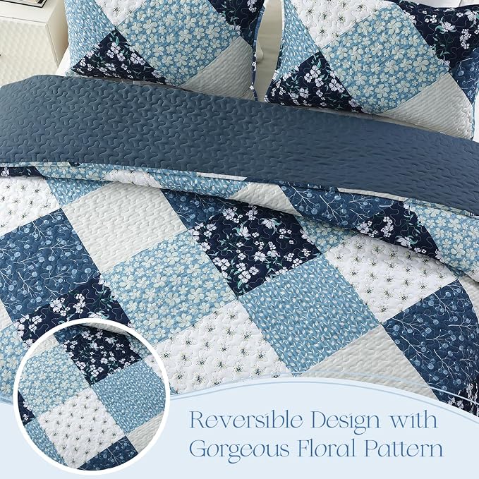 Exclusivo Mezcla Reversible Boho Quilts Twin Size - Image 3