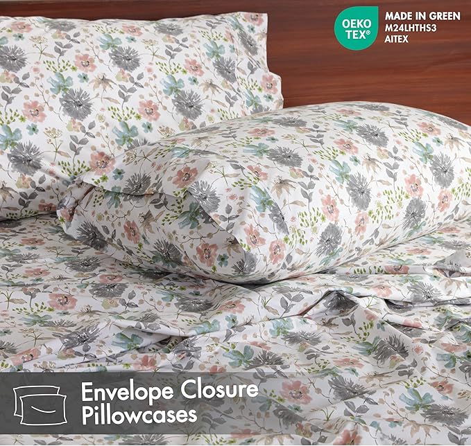 RUVANTI 100% Cotton Sheets – Twin XL Size Percale Bedding, Cooling & Breathable - Image 5