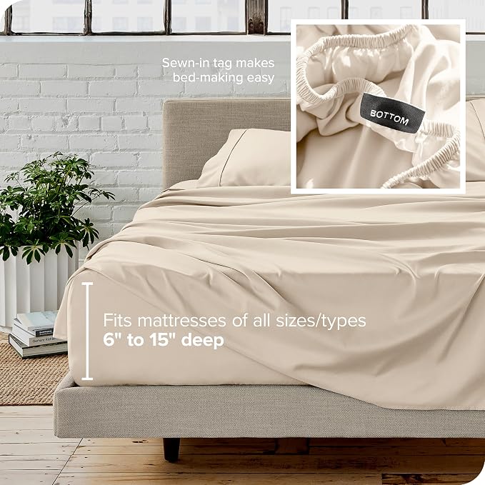 Bare Home Split California King Sheet Set - Image 6
