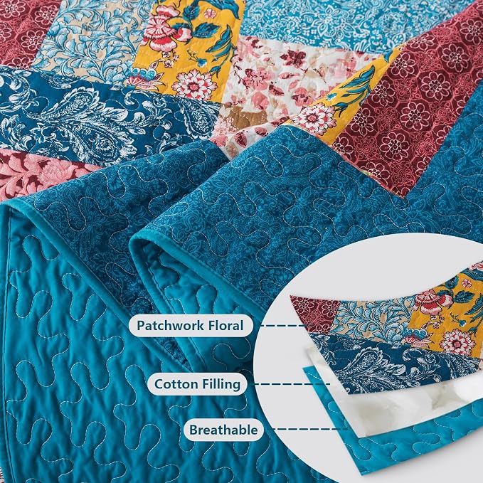 BEDIFANY Cotton Queen Quilt Set - Image 4