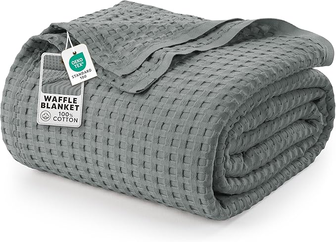Utopia Bedding 100% Cotton Waffle Weave Blanket Queen Size by UTOPIABEDDING