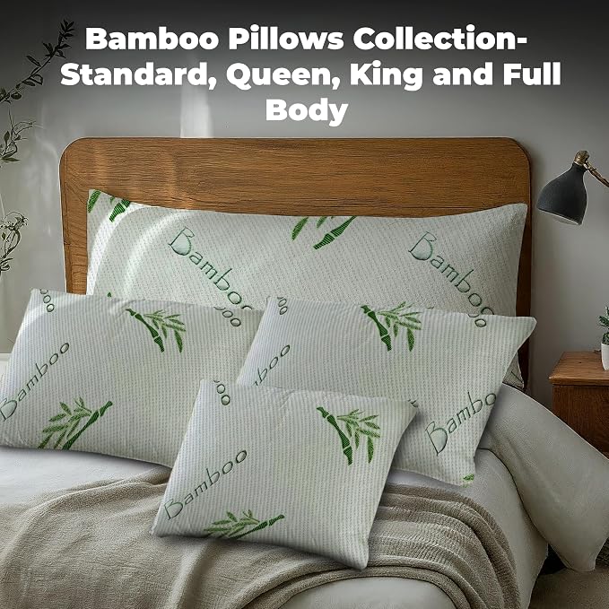 OMEO 2 Pack Standard Size Rayon Derived from Bamboo Pillow - Image 7