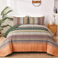 WONGS BEDDING Boho Queen Quilt Set, Fall Lightweight Bed Decor Bedspread by WONGSBEDDING