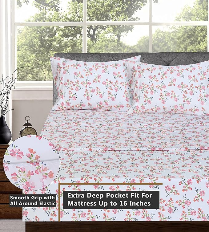 RUVANTI 100% Cotton Sheets – California King Percale Bedding, Cooling & - Image 8
