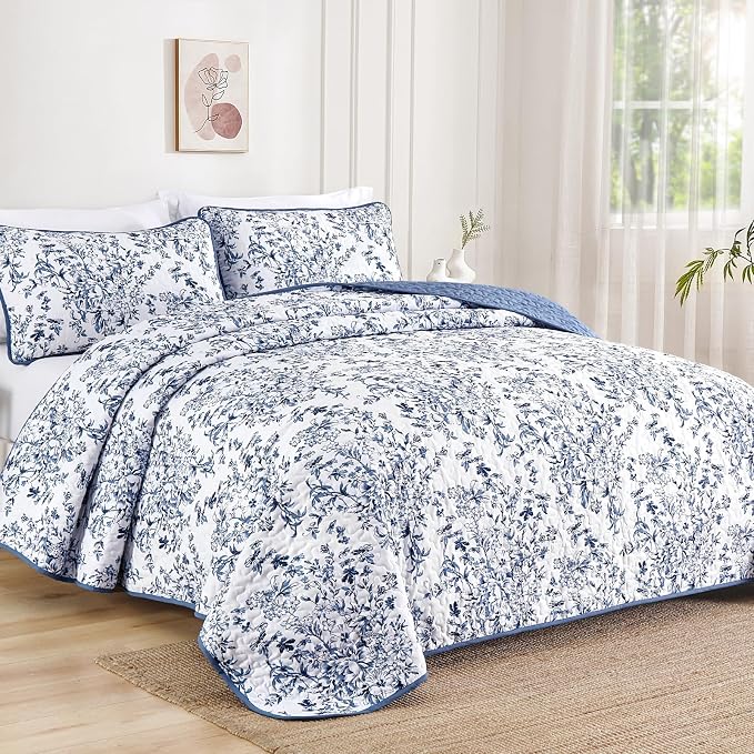 WONGS BEDDING Quilt Full Size, Botanical Quilt - Image 2