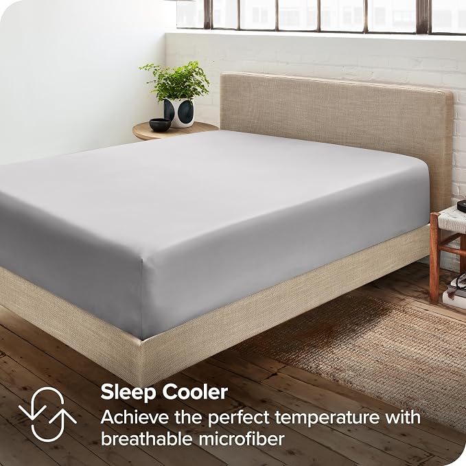 Bare Home 2-Pack Fitted Bottom Sheets Twin - Image 6