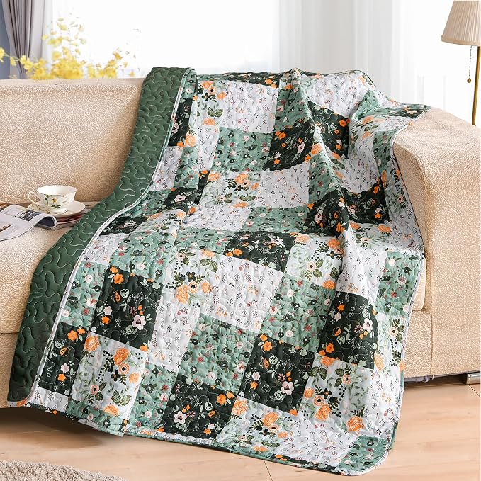 Exclusivo Mezcla 50"x 60" Quilted Throw Blanket- Microfiber Quilt Throw - Image 2