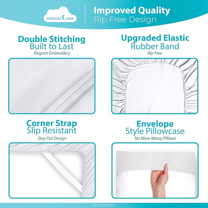 DREAMCARE King Size Sheets Set - Image 5