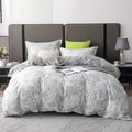 OAITE Duvet Cover Set Twin Size Floral Pattern 600 Thread Count Ultra Soft 100% by OAITE