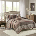 Madison Park Quilt Set Luxurious Jacquard Stripes Design by MADISONPARK