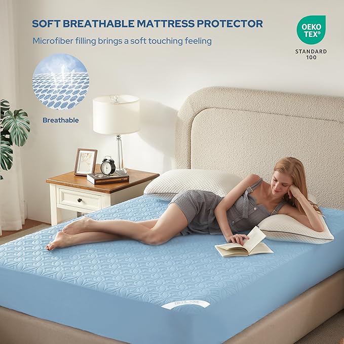 BEDLORE Waterproof Mattress Protector, Twin XL Size Mattress Pad - Image 3