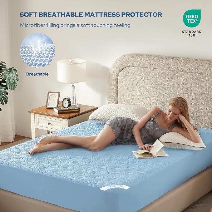 BEDLORE Waterproof Mattress Protector, King Size Mattress Pad - Image 3