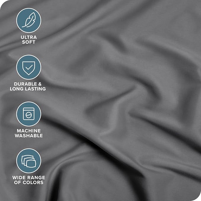 Bare Home 2-Pack Fitted Bottom Sheets Split King - Image 2