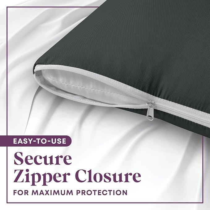 CirclesHome Pillow Protectors 2 Pack Queen Zippered - Image 3