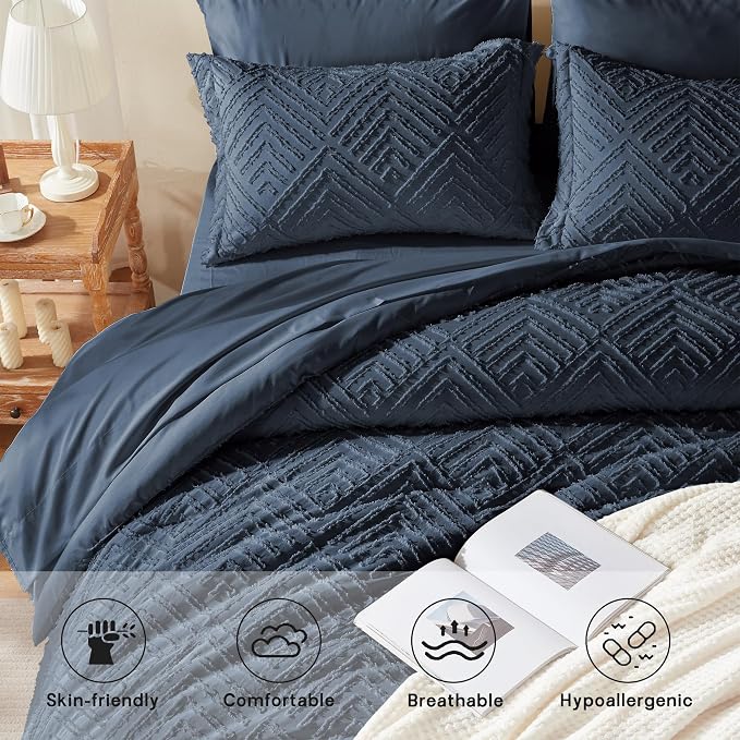 Zzlpp Queen Comforter Set 7 Pieces, All Season Boho Bedding Sets - Image 3