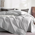 JELLYMONI 100% Washed Cotton Duvet Cover Twin – Soft, Breathable Linen-Look by JELLYMONI