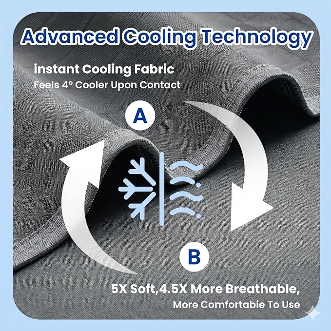 Topcee Cooling Blanket Full Size- 60"x90" Summer Cooling Throw Blanket - Image 5