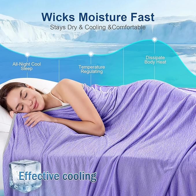KMUSET Cooling Blanket King Size, Double Sided Summer Cooling Blankets - Image 4