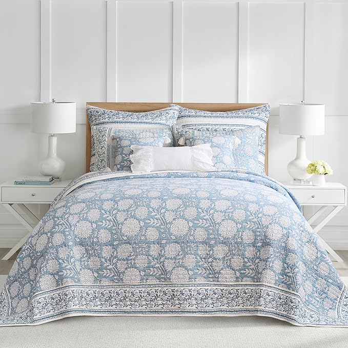 Levtex Home – Adare Blue Bedspread Set – Twin Bedspread and 1 Standard Sham – - Image 2