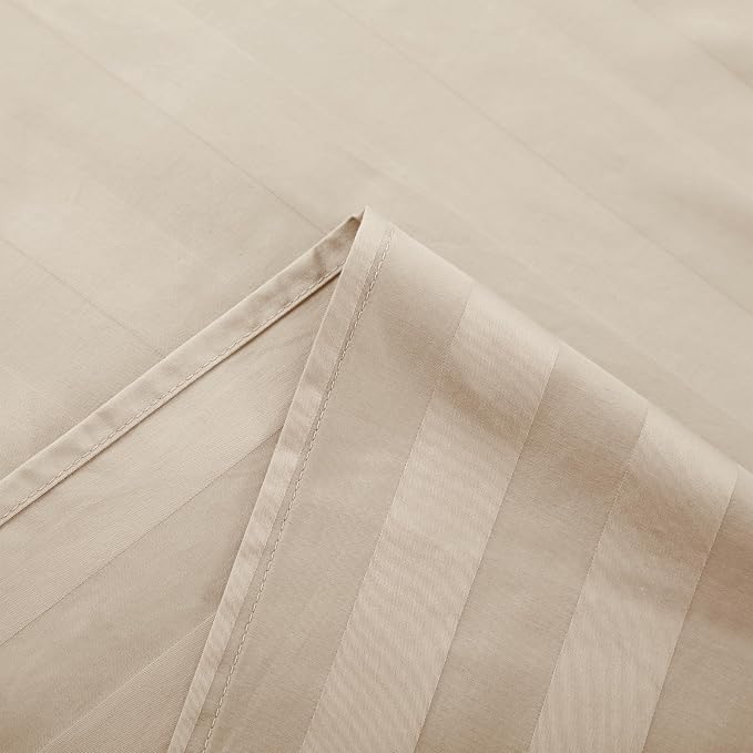 Flat Sheet Only King Size, 400 TC 100% Egyptian Cotton Flat Sheet Striped - Image 4