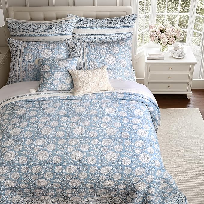 Levtex Home – Adare Blue Bedspread Set – Twin Bedspread and 1 Standard Sham – - Image 3
