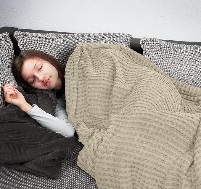 Utopia Bedding 100% Cotton Waffle Weave Blanket Twin Size - Image 9