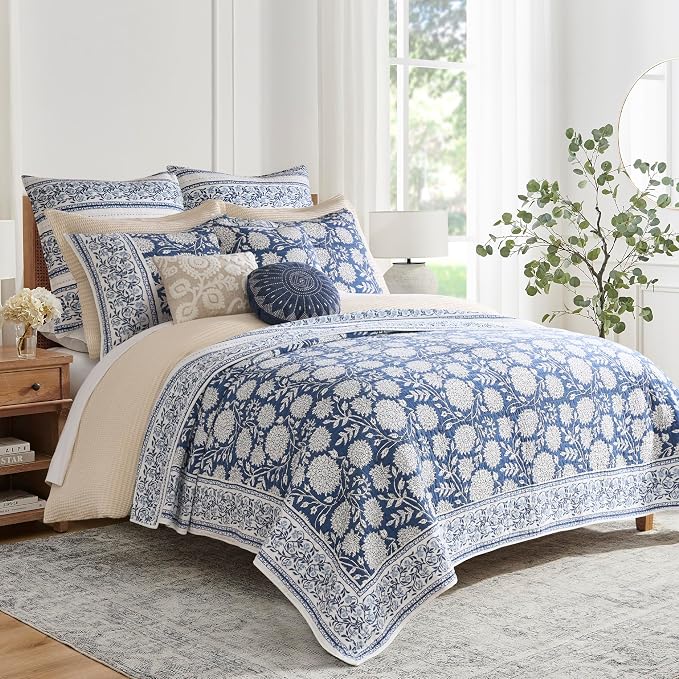 Levtex Home Adare Denim Reversible Full/Queen Quilt Set - Image 2