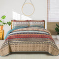 WONGS BEDDING Boho Quilt Set California King, Lightweight Microfiber Bedspread by WONGSBEDDING