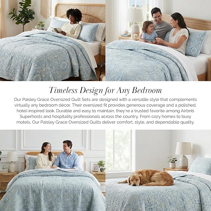Southshore Fine Living, Inc. Farmhouse Quilts Queen Size, Quilt Bedding Set - Image 6