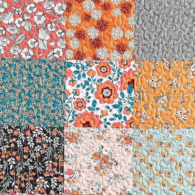 Greenland Home Carlie Modern Floral Reversible Quilt Set, 3-Piece King - Image 4