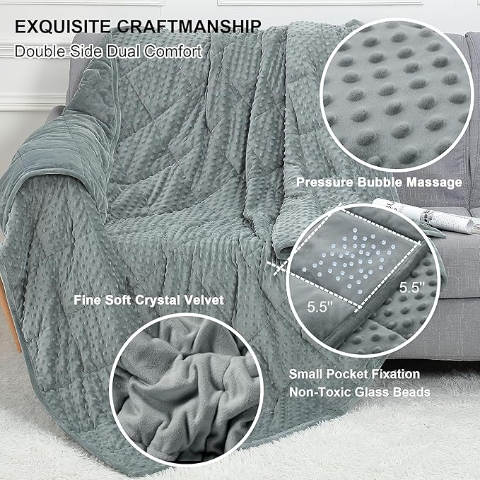 Alomidds Weighted Blanket, Luxury Velvet Weighted Blankets - Image 4