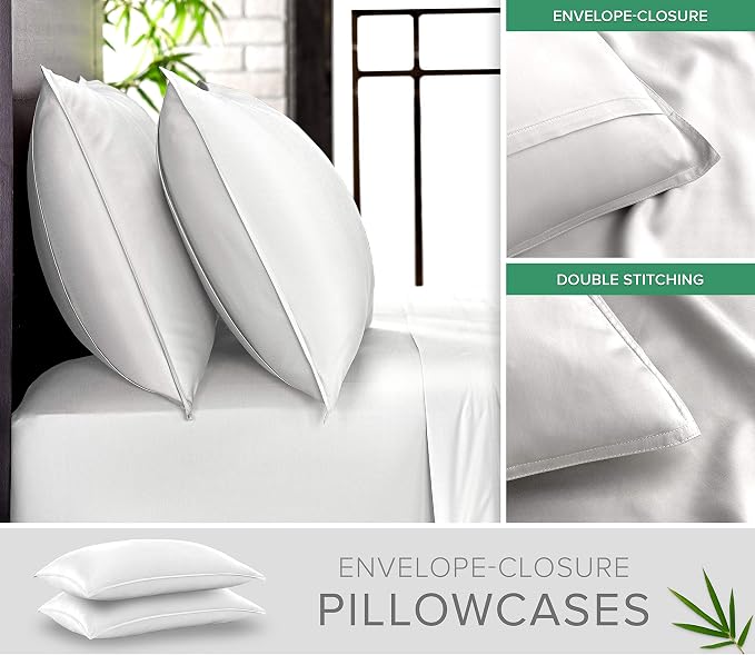 Pure Bamboo California King Sheets, Genuine 100% Organic Viscose Derived from - Image 4