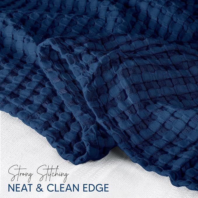 Utopia Bedding 100% Cotton Waffle Weave Blanket King Size - Image 3