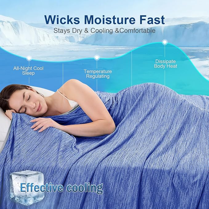 KMUSET Cooling Blanket Twin, Double Sided Summer Cooling Blankets - Image 4