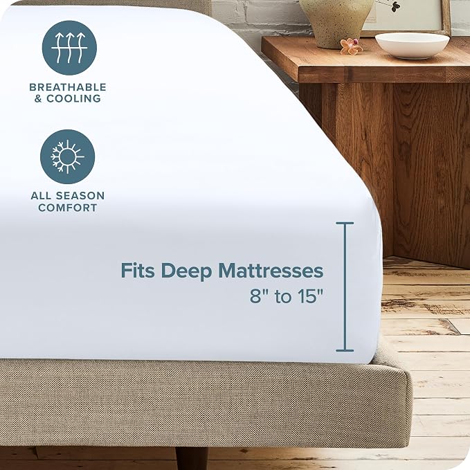 Bare Home 2-Pack Fitted Bottom Sheets Short Queen - Image 4