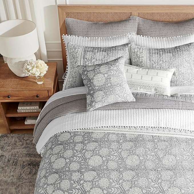 Levtex Home Adare Grey Reversible Twin/Twin XL Quilt Set - Image 3