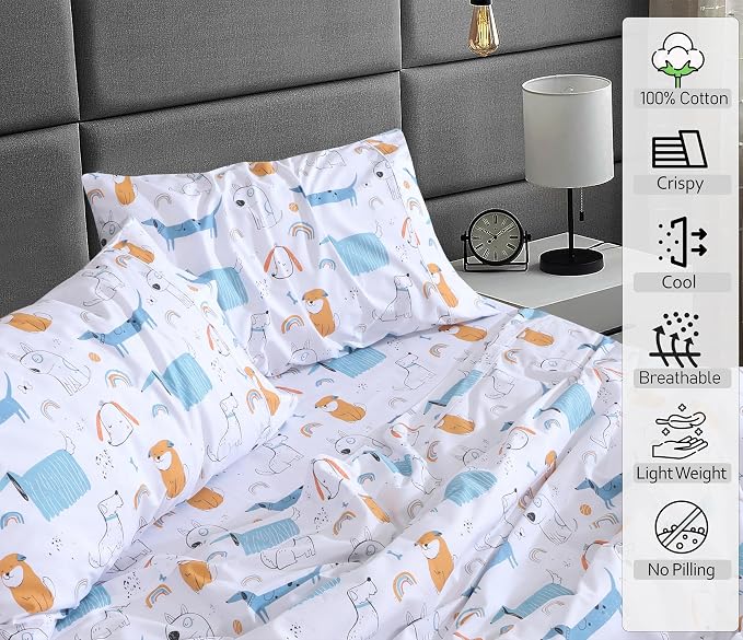 RUVANTI 100% Cotton Sheets – Twin Size Percale Bedding, Cooling & Breathable - Image 3
