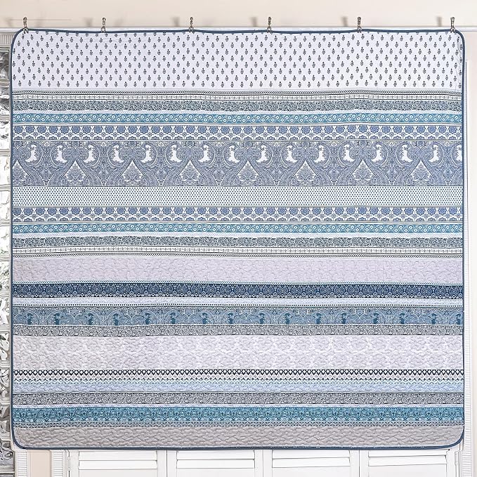 WONGS BEDDING Boho Quilt Set Full Size, Lightweight Bedspread Coverlet Bedding - Image 6