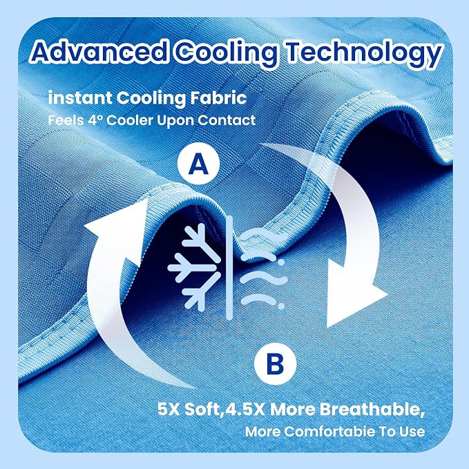 Topcee Cooling Blanket Full Size- 60"x90" Summer Cooling Throw Blanket - Image 5