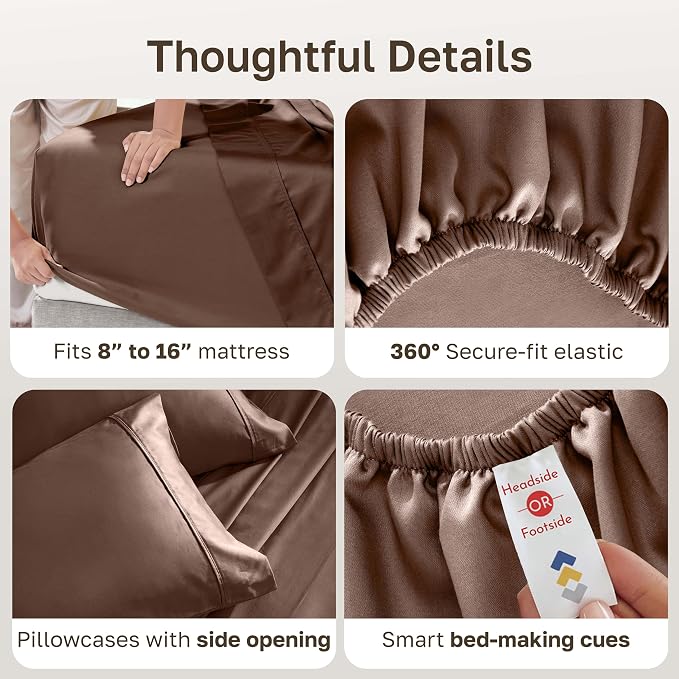 California Design Den Soft 100% Cotton Bed Sheets Full Size Set, 400 Thread - Image 6