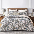 Whale Flotilla Reversible Printed Quilt King Size, Extra Soft Boho Paisley by WHALEFLOTILLA